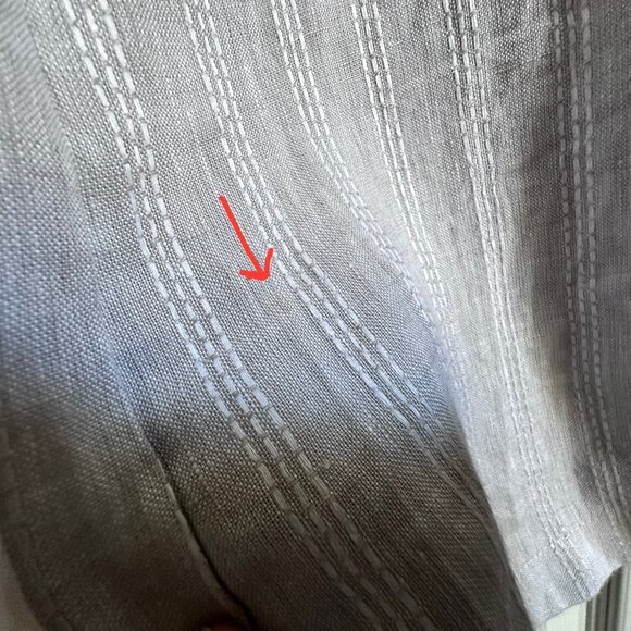 J. Jill Relaxed 100% Linen Gray w White Pinstripe Jacket Blazer Medium Lagenlook - Picture 14 of 14